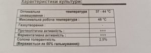 Термофільна закваска SLBH - 1